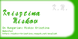 krisztina miskov business card